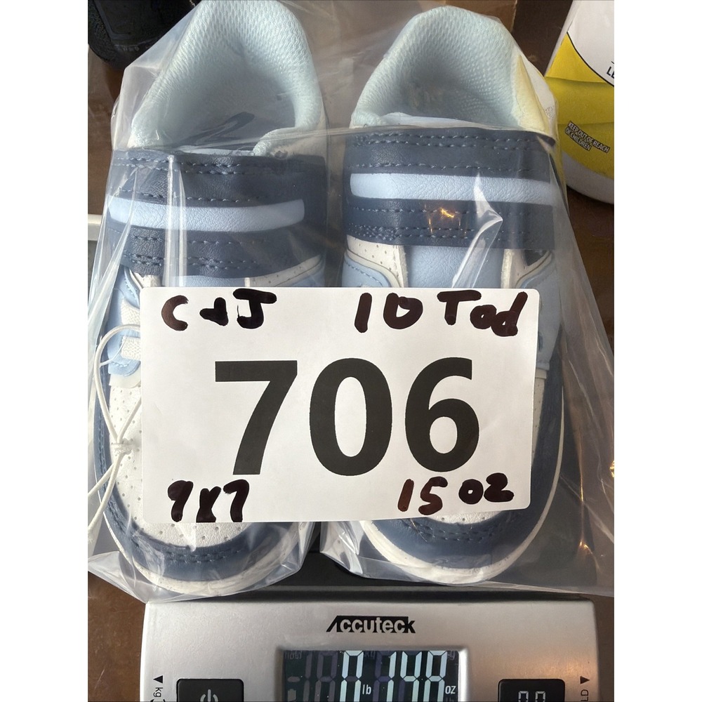 Cat & Jack Hudson Toddler Boys Blue White Hook Loop Sneakers Shoes Size 10 NEW - Picture 8 of 8